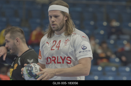 Mens' EHF Euro 2022 Debrecen(Főnix Arena)Denmark v Montenegro-stock-foto