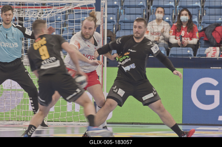 Mens' EHF Euro 2022 Debrecen(Főnix Arena)Denmark v Montenegro-stock-foto
