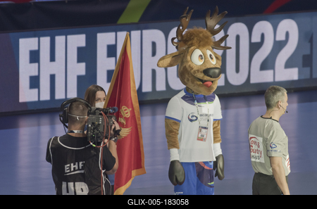 Mens' EHF Euro 2022 Debrecen(Főnix Arena)Denmark v Montenegro-stock-foto