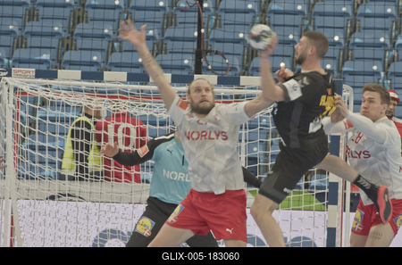 Mens' EHF Euro 2022 Debrecen(Főnix Arena)Denmark v Montenegro-stock-foto