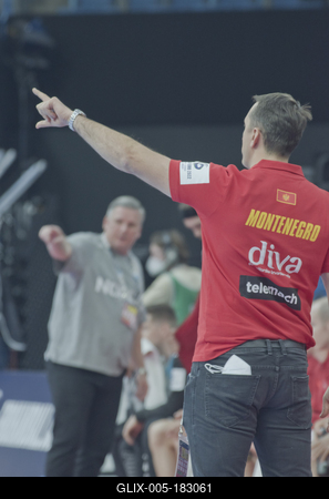 Mens' EHF Euro 2022 Debrecen(Főnix Arena)Denmark v Montenegro-stock-foto