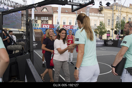 3X3 Street Basketball U18 DEBRECEN/HUNGARY-stock-foto