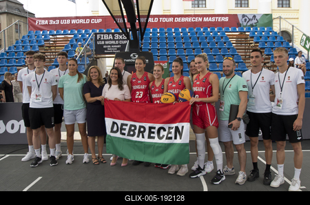 3X3 Street Basketball U18 DEBRECEN/HUNGARY-stock-foto