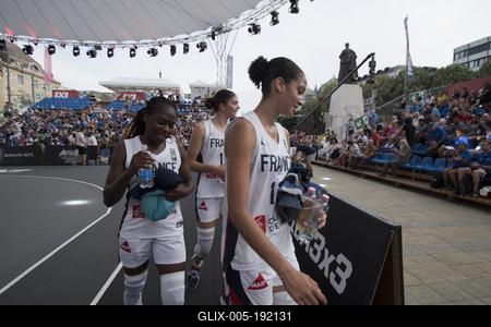 3X3 Street Basketball U18 DEBRECEN/HUNGARY-stock-foto