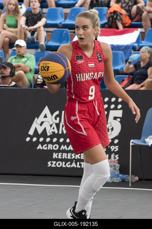 3X3 Street Basketball U18 DEBRECEN/HUNGARY-stock-foto
