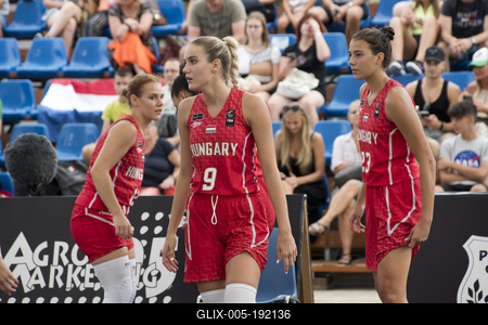 3X3 Street Basketball U18 DEBRECEN/HUNGARY-stock-foto