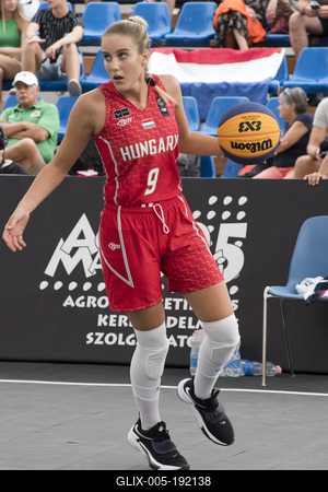3X3 Street Basketball U18 DEBRECEN/HUNGARY-stock-foto