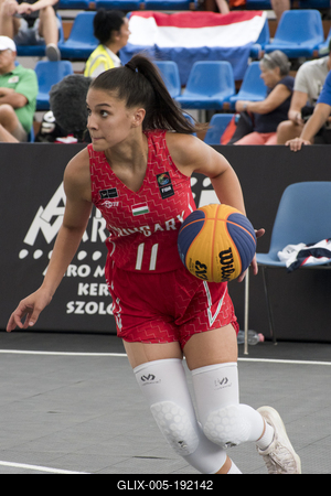 3X3 Street Basketball U18 DEBRECEN/HUNGARY-stock-foto