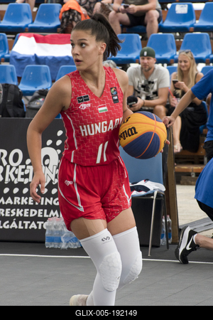 3X3 Street Basketball U18 DEBRECEN/HUNGARY-stock-foto