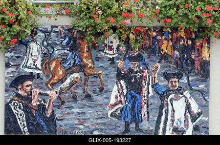 Hajdúszoboszló festményei és szobrai.-stock-foto