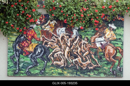 Hajdúszoboszló festményei és szobrai.-stock-foto