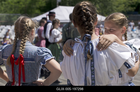 Hagyományőrzés Pünkösd napján Hajdúszoboszlón-stock-foto