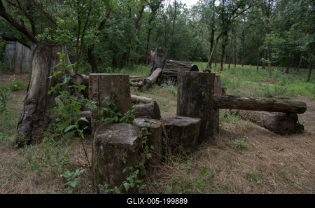 Farkasszigeti Botanikus kert Püspökladány-stock-foto