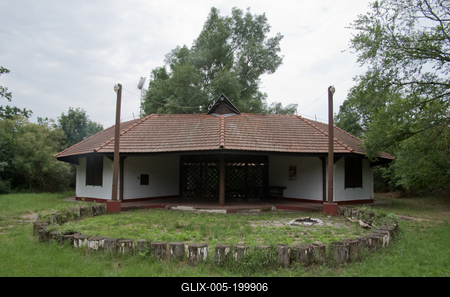 Farkasszigeti Botanikus kert Püspökladány-stock-foto