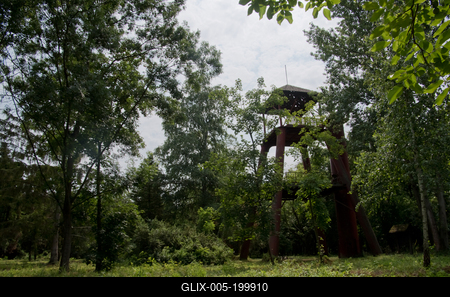 Farkasszigeti Botanikus kert Püspökladány-stock-foto