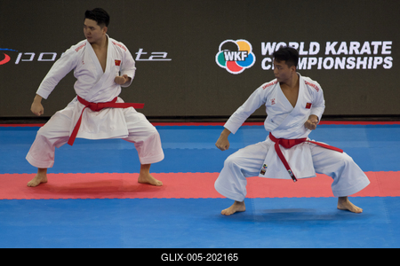 26th Karate World Senior Championsips Budapest 2023-stock-foto