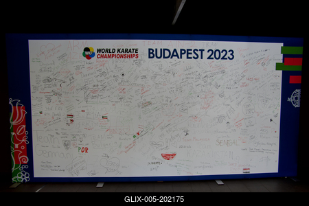 26th Karate World Senior Championsips Budapest 2023-stock-foto