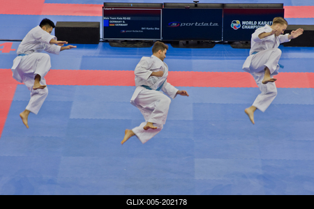 26th Karate World Senior Championsips Budapest 2023-stock-foto