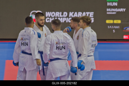 26th Karate World Senior Championsips Budapest 2023-stock-foto