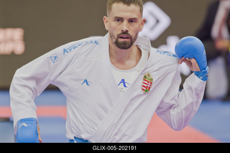 26th Karate World Senior Championsips Budapest 2023-stock-foto