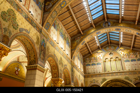 Román csarnok, Szépművészeti Múzeum-stock-foto