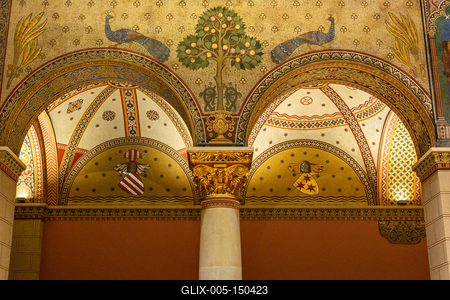 Román csarnok, Szépművészeti Múzeum-stock-foto