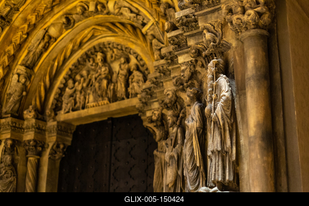 A Freibergi Aranykapu másolata, Román csarnok, Szépművészeti Múzeum-stock-foto
