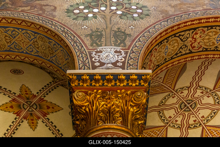 Román csarnok, Szépművészeti Múzeum-stock-foto