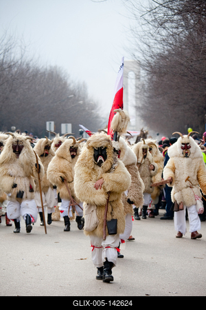 Busójárás Mohácson-stock-foto