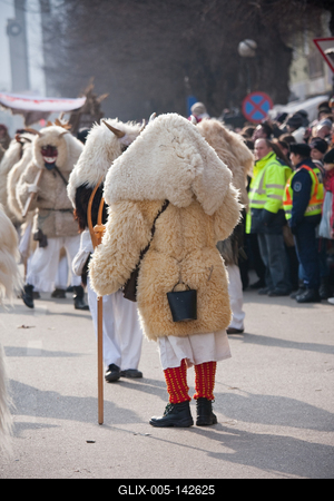 Busójárás Mohácson-stock-foto
