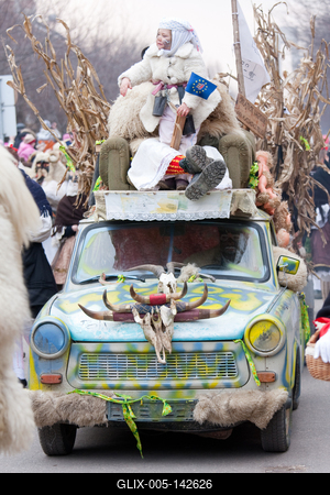 Busójárás Mohácson-stock-foto