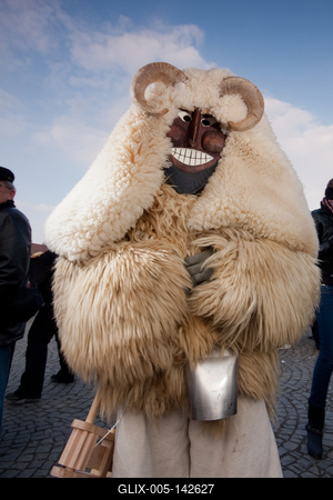 Busójárás Mohácson-stock-foto