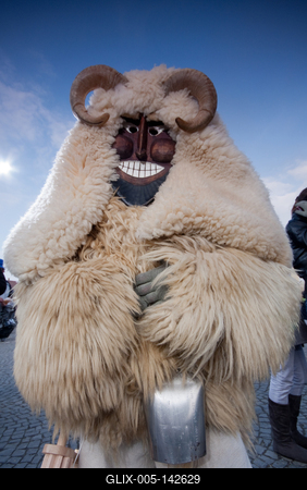 Busójárás Mohácson-stock-foto