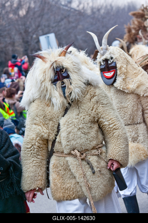 Busójárás Mohácson-stock-foto