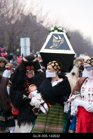 Busójárás Mohácson-stock-foto