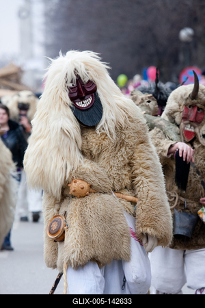 Busójárás Mohácson-stock-foto