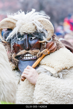 Busójárás Mohácson-stock-foto