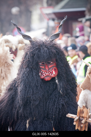 Busójárás Mohácson-stock-foto