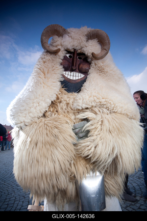 Busójárás Mohácson-stock-foto