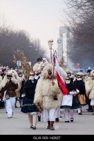 Busójárás Mohácson-stock-foto
