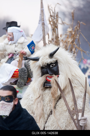 Busójárás Mohácson-stock-foto