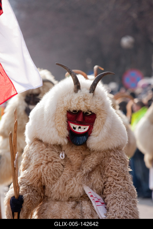 Busójárás Mohácson-stock-foto