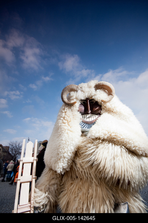 Busójárás Mohácson-stock-foto