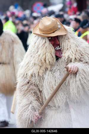 Busójárás Mohácson-stock-foto