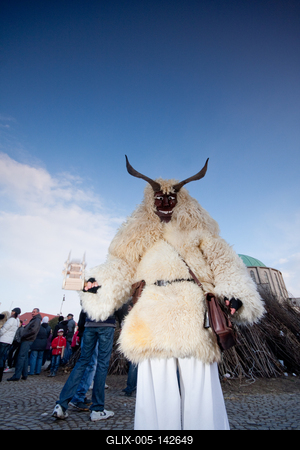 Busójárás Mohácson-stock-foto