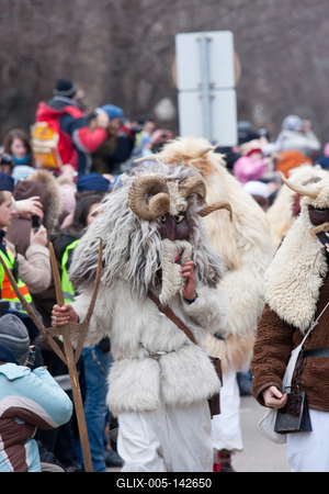 Busójárás Mohácson-stock-foto
