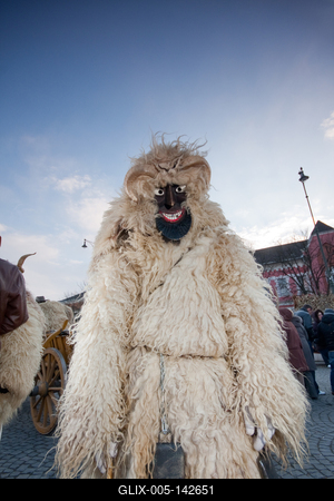 Busójárás Mohácson-stock-foto