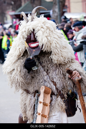 Busójárás Mohácson-stock-foto