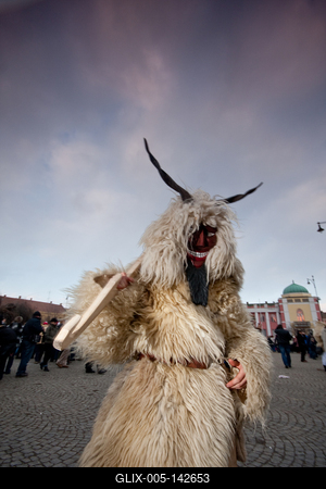Busójárás Mohácson-stock-foto