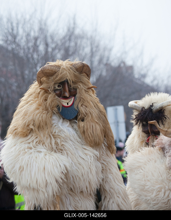 Busójárás Mohácson-stock-foto